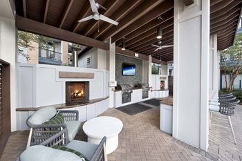 Cabanas and outdoor grilling stations